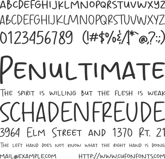 Chicola Smoothy font preview