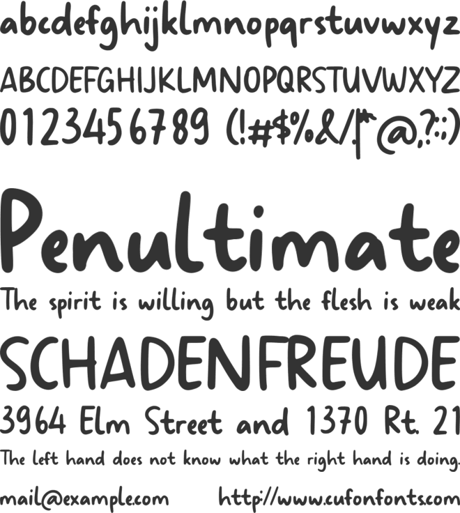 Creamy Garden font preview