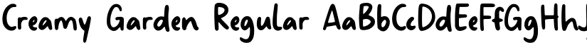 Creamy Garden Regular font