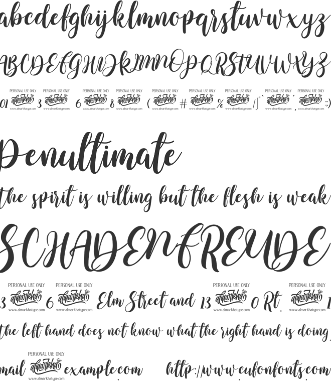 Vanilatte font preview