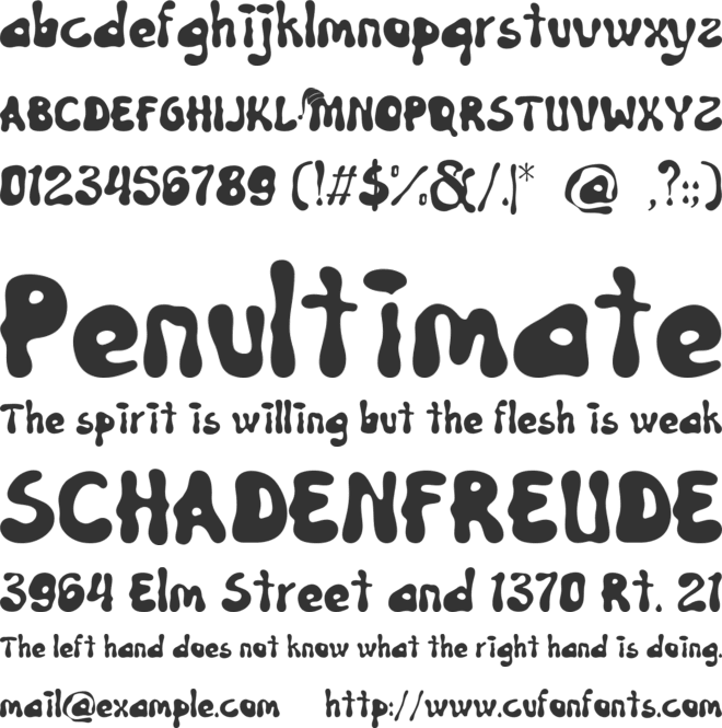 Olaf Mate font preview