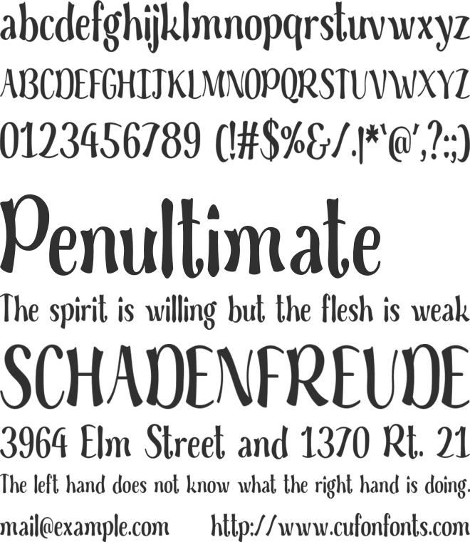 Fairy Cottage font preview