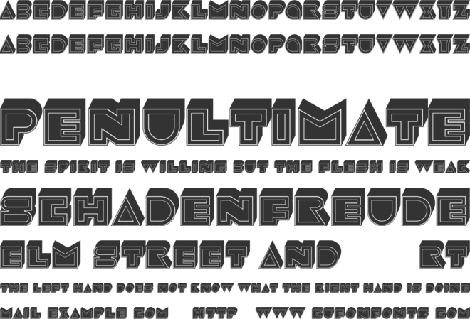 Freezer Filled font preview