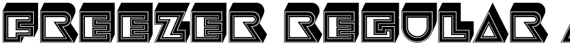 Freezer Regular font
