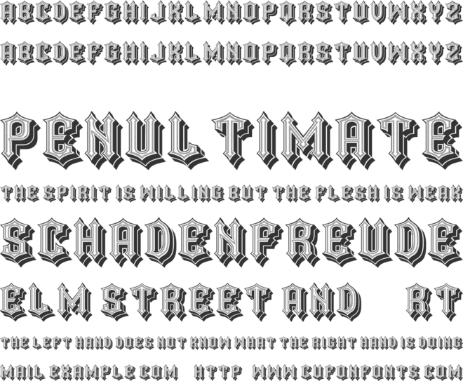 Germania font preview