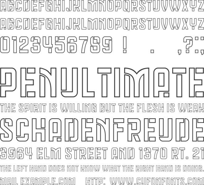 Stretcher font preview