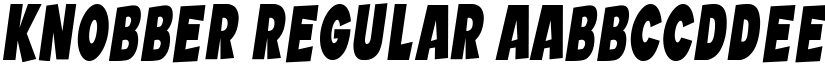 Knobber Regular font