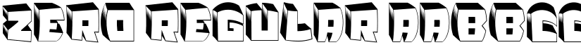 Zero Regular font