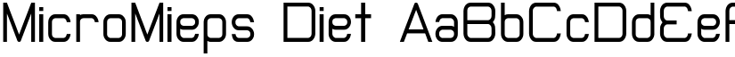 MicroMieps Diet font