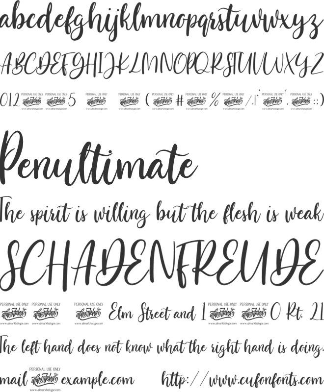 Rosereta font preview