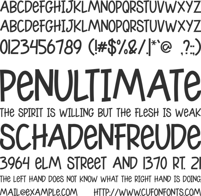 Roklien Personal Use font preview