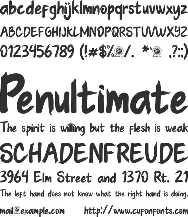 Cimonta Personal Use font preview
