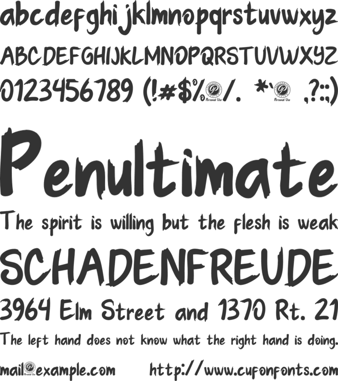 Cimonta Personal Use font preview