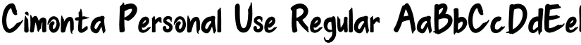 Cimonta Personal Use Regular font