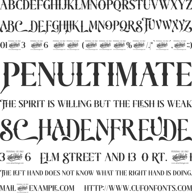 The Cheelaved font preview