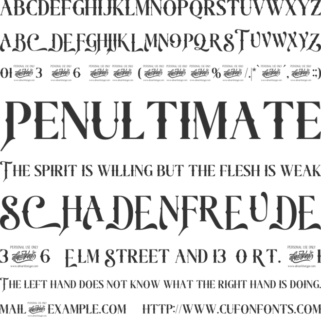 The Cheelaved font preview