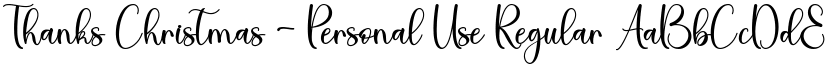 Thanks Christmas - Personal Use Regular font