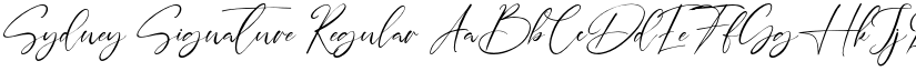 Sydney Signature Regular font