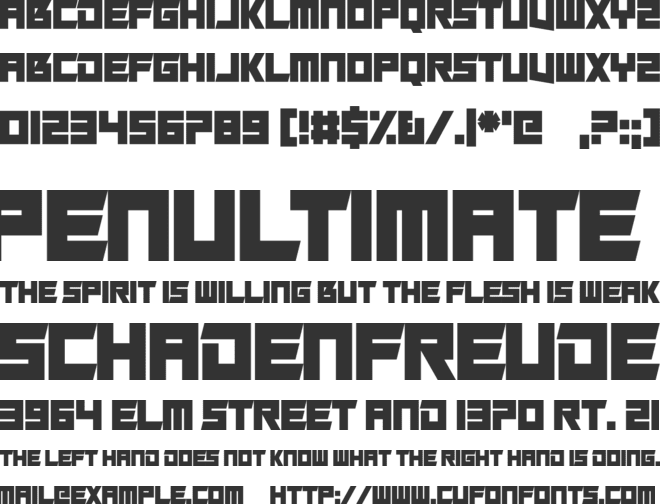 Secret Power font preview