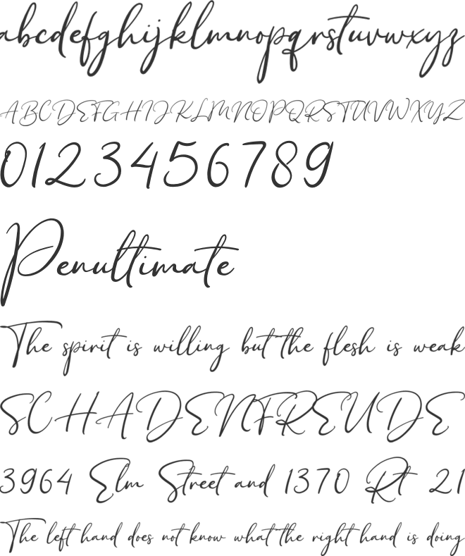 Billies Island font preview