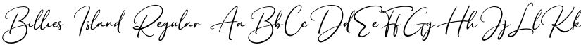 Billies Island Regular font