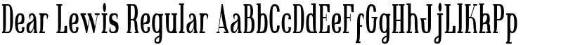 Dear Lewis Regular font