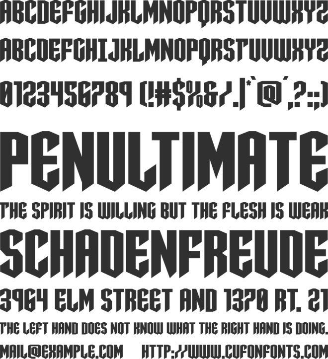 Sleigher font preview