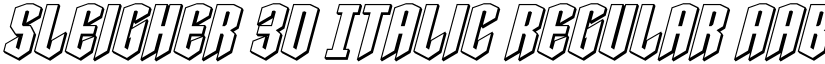 Sleigher 3D Italic Regular font