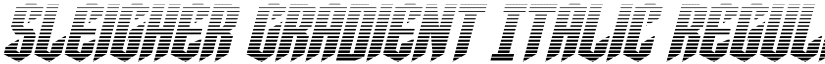 Sleigher Gradient Italic Regular font