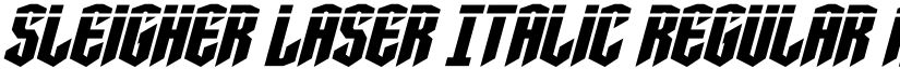 Sleigher Laser Italic Regular font