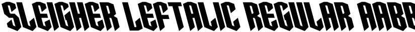 Sleigher Leftalic Regular font