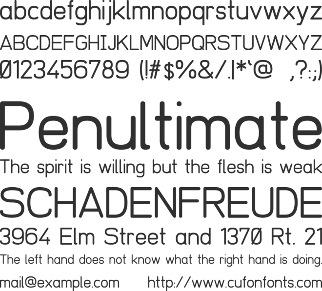 Redring 1969 font preview