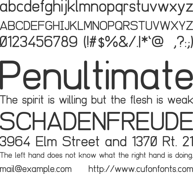 Redring 1969 font preview