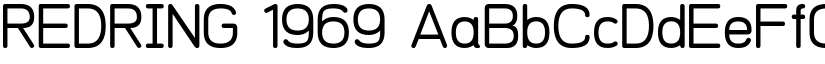 REDRING 1969 font
