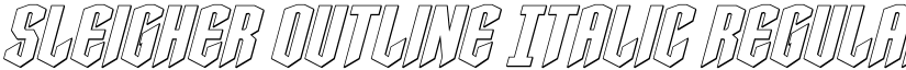 Sleigher Outline Italic Regular font