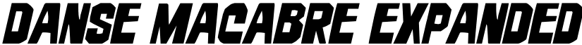 Danse Macabre Expanded Italic Regular font