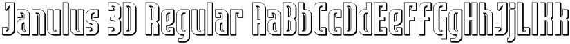 Janulus 3D Regular font
