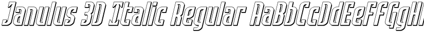 Janulus 3D Italic Regular font