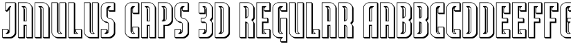 Janulus Caps 3D Regular font