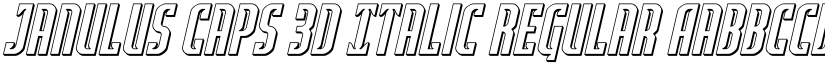 Janulus Caps 3D Italic Regular font