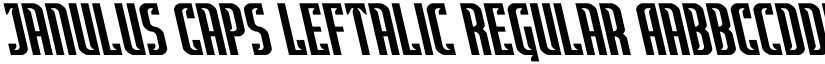 Janulus Caps Leftalic Regular font