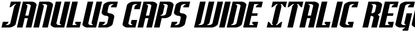 Janulus Caps Wide Italic Regular font