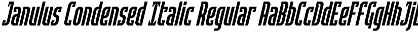 Janulus Condensed Italic Regular font