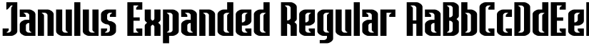 Janulus Expanded Regular font