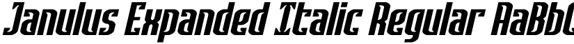 Janulus Expanded Italic Regular font