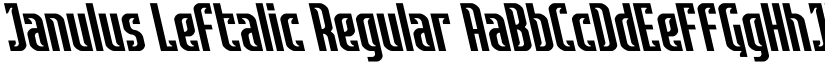 Janulus Leftalic Regular font
