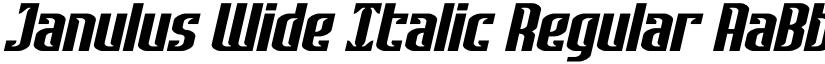 Janulus Wide Italic Regular font