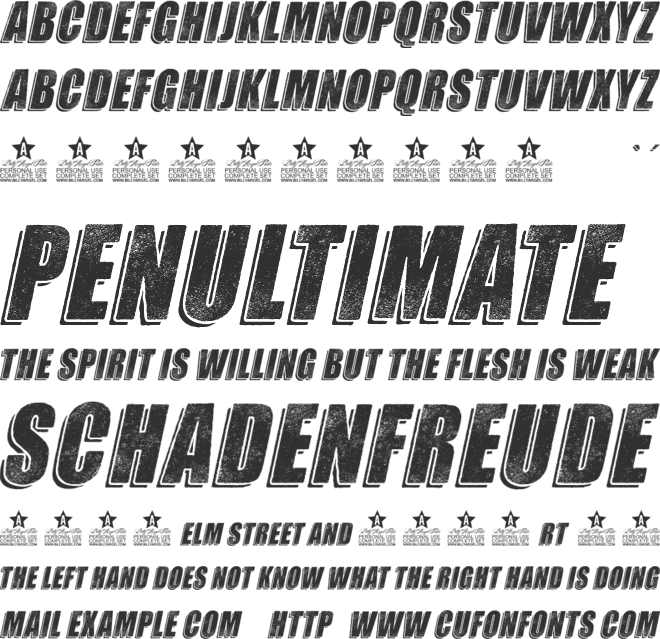 GIANTS  PERSONAL USE font preview
