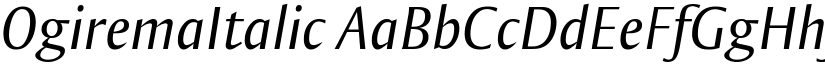 OgiremaItalic font