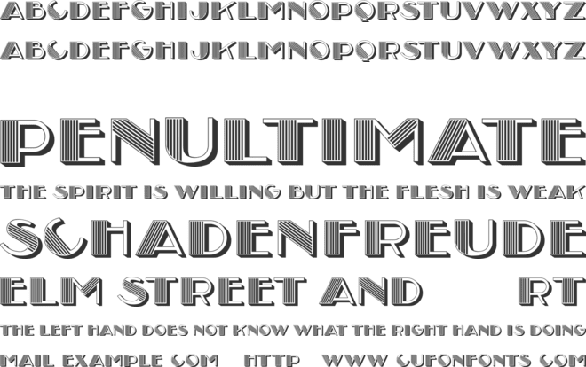 Vintage font preview